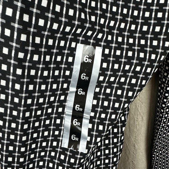 Express Women's Ankle High Rise Columnist Pants 6R Print Black NWT Career Office - Picture 7 of 10